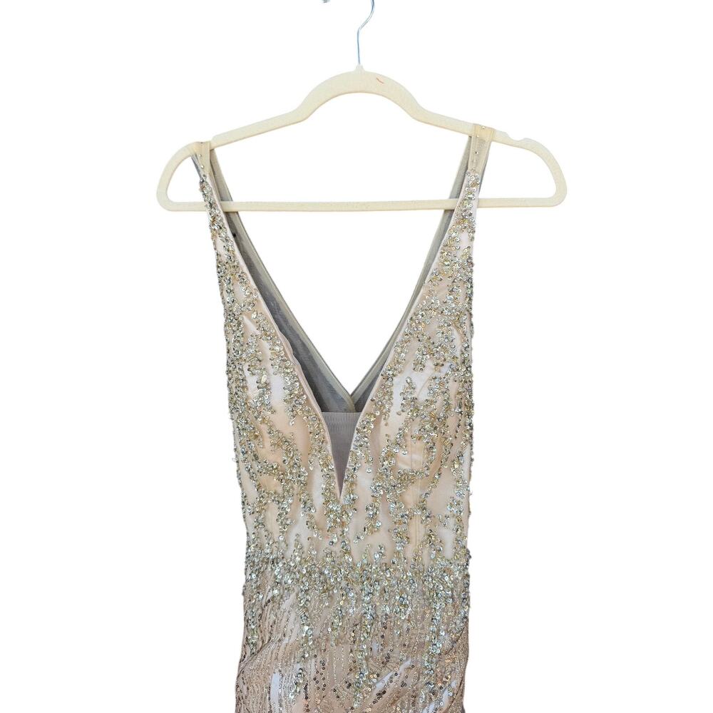 Mac Duggal Gold Sequined Mermaid Gown 10 See Description - Picture 5 of 15